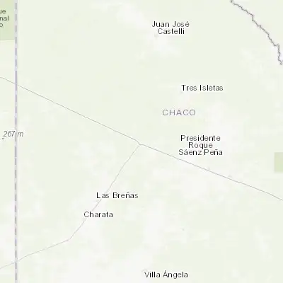 Map showing location of Aviá Terai (-26.685320, -60.729200)