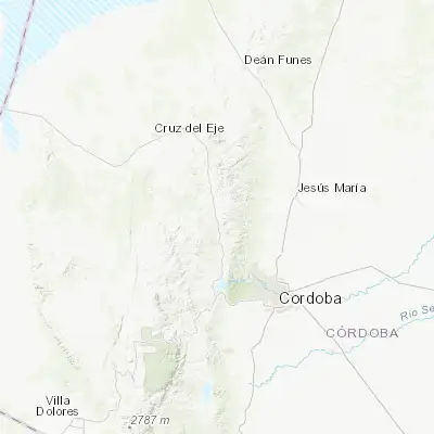 Map showing location of Huerta Grande (-31.075240, -64.490630)