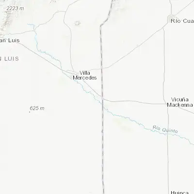 Map showing location of Justo Daract (-33.859400, -65.182770)