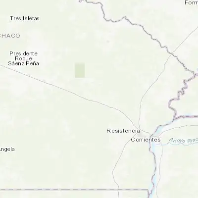 Map showing location of La Escondida (-27.107240, -59.447840)