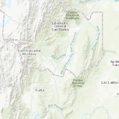 Map showing location of La Mendieta (-24.311870, -64.963770)