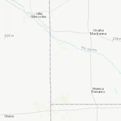 Map showing location of Villa Valeria (-34.340930, -64.920300)