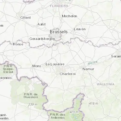 Map showing location of Frasnes-lez-Gosselies (50.538380, 4.452320)