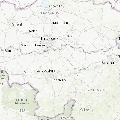 Map showing location of Hévillers (50.623280, 4.617350)