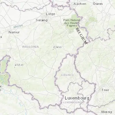 Map showing location of Houffalize (50.132350, 5.789620)
