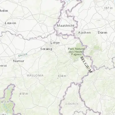 Map showing location of Sougné-Remouchamps (50.482420, 5.707570)