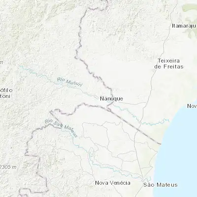 Map showing location of Nanuque (-17.839170, -40.353890)