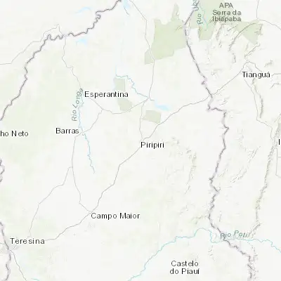 Map showing location of Piripiri (-4.273330, -41.776940)