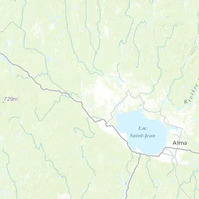 Map showing location of Normandin (48.833280, -72.532090)