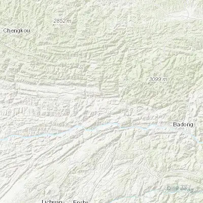 Map showing location of Dachang (31.268610, 109.802100)