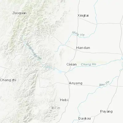 Map showing location of Linshui (36.424720, 114.204720)