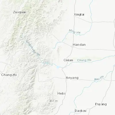 Map showing location of Pengcheng (36.431110, 114.170000)