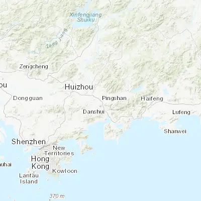 Map showing location of Pingshan (22.993760, 114.713110)