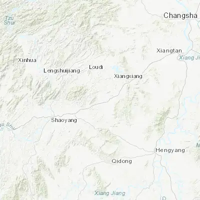 Map showing location of Santangpu (27.405560, 111.986940)