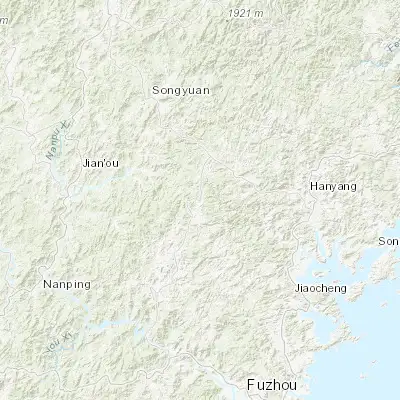 Map showing location of Shuangxi (27.022480, 119.041400)