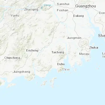 Map showing location of Taishan (22.251350, 112.779900)