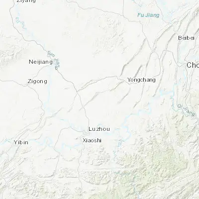 Map showing location of Xuantan (29.208560, 105.569740)