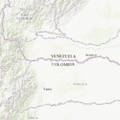 Map showing location of Arauquita (7.029170, -71.428060)