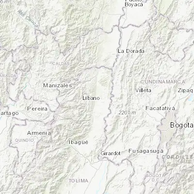 Map showing location of Armero-Guyabal (4.967010, -74.902940)