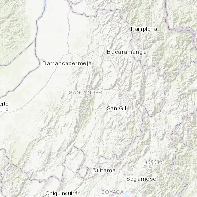 Map showing location of Barichara (6.635720, -73.222820)