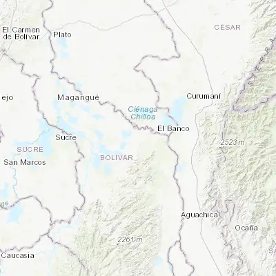 Map showing location of Barranco de Loba (8.945970, -74.106470)