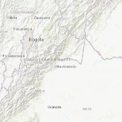 Map showing location of Cumaral (4.270800, -73.486690)