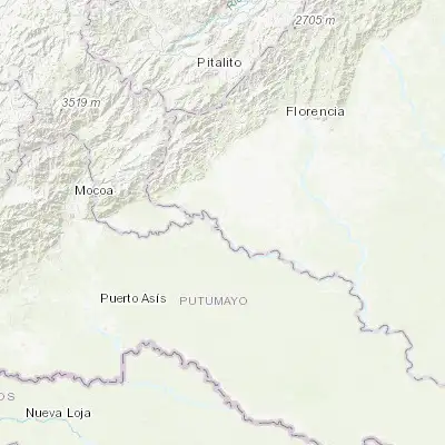 Map showing location of Curillo (1.033270, -75.919070)