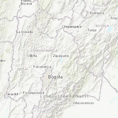 Map showing location of Gachancipá (4.991110, -73.871540)