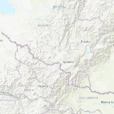 Map showing location of Guachucal (0.960930, -77.731610)