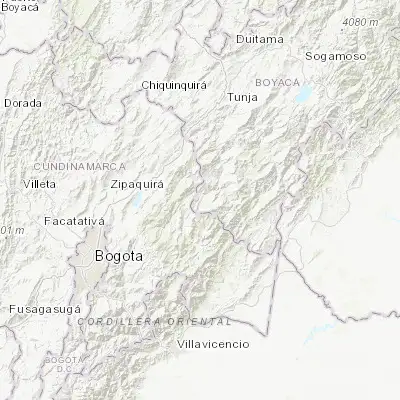 Map showing location of Guayatá (4.964170, -73.487500)