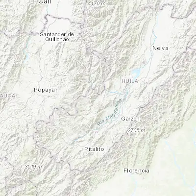 Map showing location of La Plata (2.393410, -75.892320)