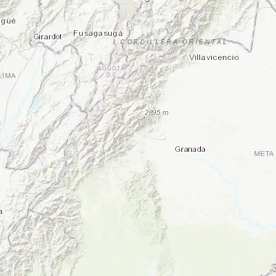 Map showing location of Lejanías (3.527620, -74.023350)