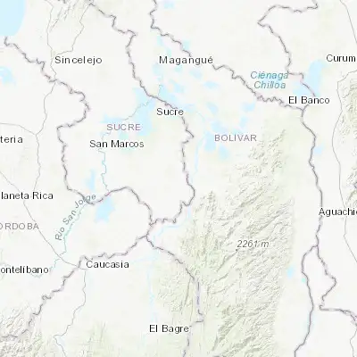 Map showing location of Majagual (8.541190, -74.629420)