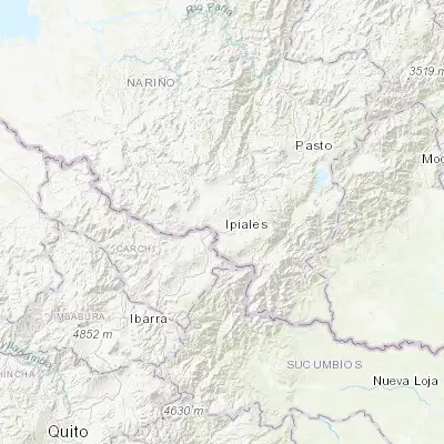 Map showing location of Pupiales (0.871360, -77.640270)