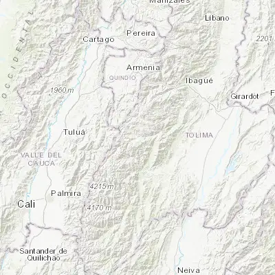 Map showing location of Roncesvalles (4.010800, -75.604930)