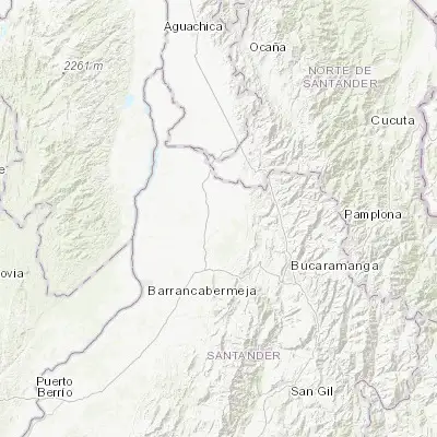 Map showing location of Sabana de Torres (7.391500, -73.495740)