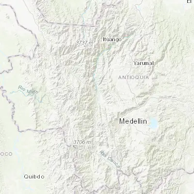 Map showing location of Santa Fe de Antioquia (6.556870, -75.828060)