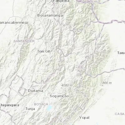 Map showing location of Soatá (6.333690, -72.682830)