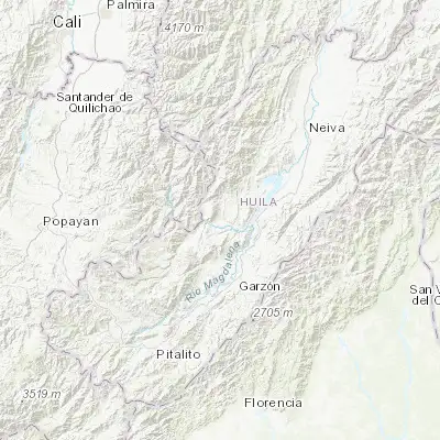 Map showing location of Tesalia (2.485870, -75.729210)