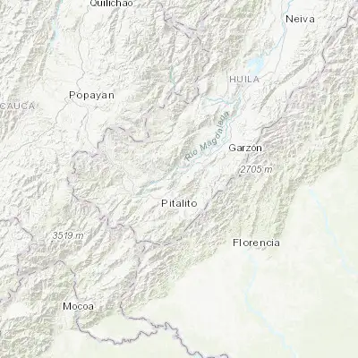 Map showing location of Timaná (1.971360, -75.931230)