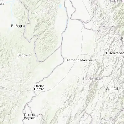 Map showing location of Yondó (7.006210, -73.909720)