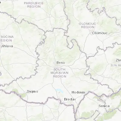 Map showing location of Bílovice nad Svitavou (49.247080, 16.672470)