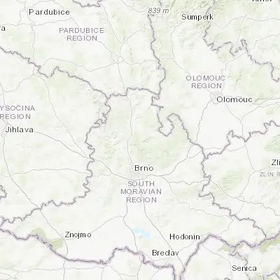 Map showing location of Blansko (49.363040, 16.644460)