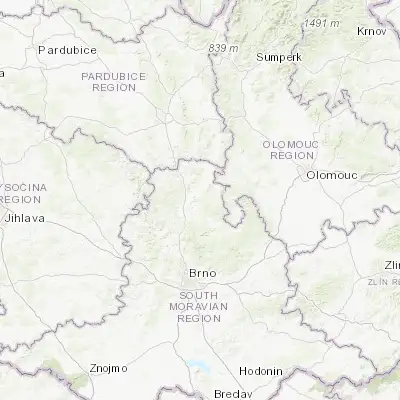 Map showing location of Boskovice (49.487510, 16.659970)