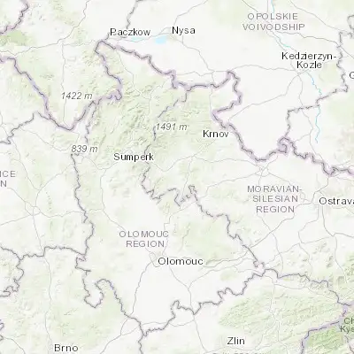 Map showing location of Břidličná (49.911670, 17.371070)