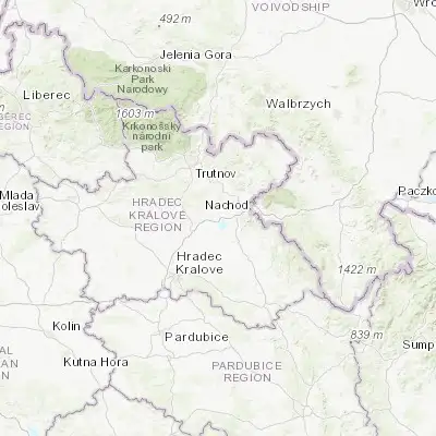Map showing location of Česká Skalice (50.394670, 16.042760)