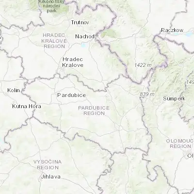 Map showing location of Choceň (50.001610, 16.223030)