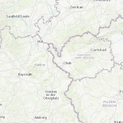 Map showing location of Františkovy Lázně (50.120330, 12.351740)