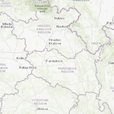 Map showing location of Holice (50.066010, 15.985900)
