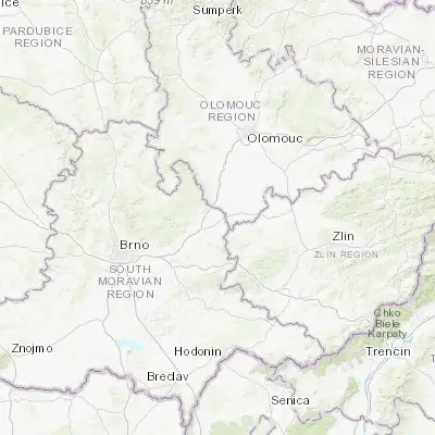 Map showing location of Ivanovice na Hané (49.305420, 17.093430)